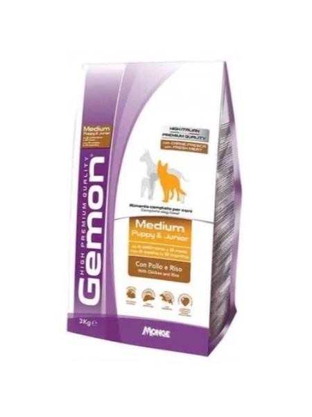 Gemon hrană pentru căței medium pui și orez 3 kg - 8619