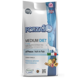 F10 hrană uscată dietetică pentru câini adulți medium, pește 12 kg