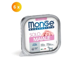 Monge hrana umeda monoproteica pentru caini cu porc 150 gr - 4410 x 6 buc