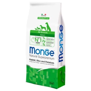 Monge hrană uscată pentru câini adulți, iepure cu orez și cartofi 12 kg – 1150