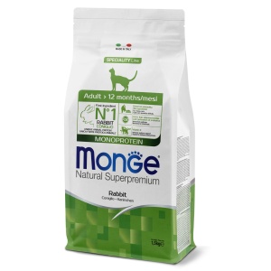 Monge hrană uscată monoproteică pentru pisici adulte, iepure 1,5 kg – 1945