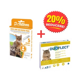 Pachet deparazitare externă pentru pisici – Dr. Peticon + Duoflect