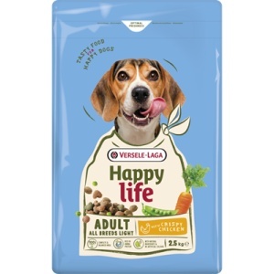 Hrana uscata Happy Life Light pentru caini adulti cu pui - Versele Laga 2.5 kg x 4 buc 312469