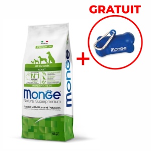 Monge hrană uscată pentru câini adulți, iepure cu orez și cartofi 12 kg – 1150