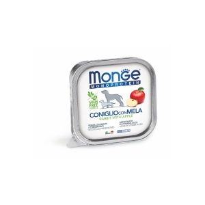 Monge pate premium cu fructe pentru câini adulți, iepure și măr, 150 g – 4373