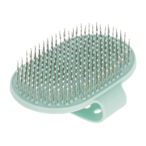 Pieptene oval din silicon cu curea de mana 13X8 cm - 80076