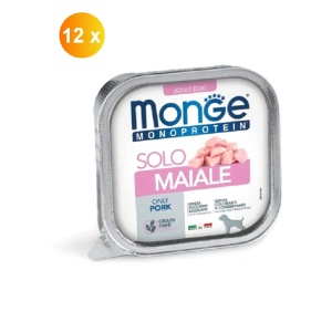 Monge hrana umeda monoproteica pentru caini cu porc 150 gr - 4410 x 12 buc