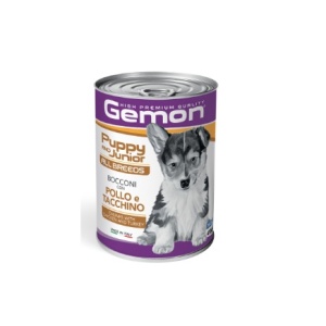 Gemon hrana umeda pentru catei puppy& junior, All Breeds, bucati cu pui si curcan, 415 gr - bucăți cu pui și curcan, 415 gr - 7866