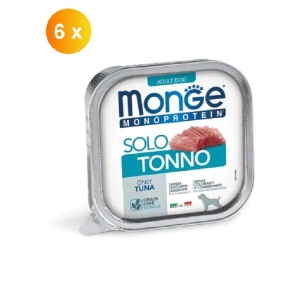 Monge hrană umedă monoproteică pentru câini adulți, ton 100% pate 150 g – 4168 x 6 buc