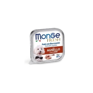 3055 Monge hrană pentru câini, pate cu bucatele de miel 100gr