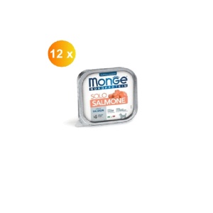 Monge hrană umedă monoproteică pentru căței, somon 100% pate 150 g x 12 buc - 1473