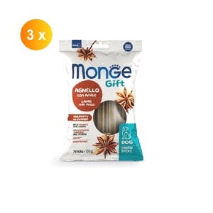 Monge Gift Sticks Puppy & Junior Mini, recompense dentare cu miel și anason, 120g x 3 buc - 5571
