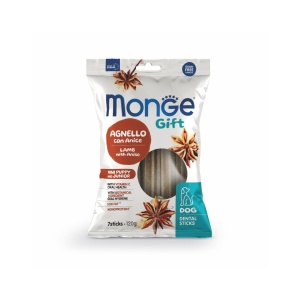 Monge Gift Sticks Puppy & Junior Mini, recompense dentare cu miel și anason, 120 g - 5571