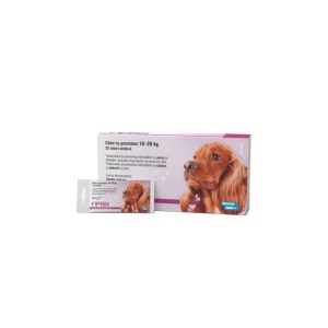 Soluție antiparazitară externă pentru caini Fiprin 134mg SpotOn M 25x1.34ml
