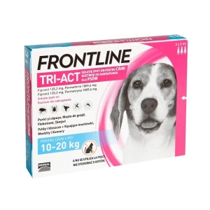 Soluție antiparazitară spot-on pentru câini FrontLine M 3x2ml