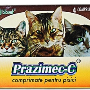 Antiparazitar intern si extern pentru pisici Prazimec C 4 tab