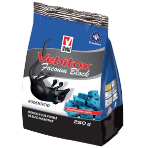 Raticid Vebitox Broma cub parafinat 200 gr