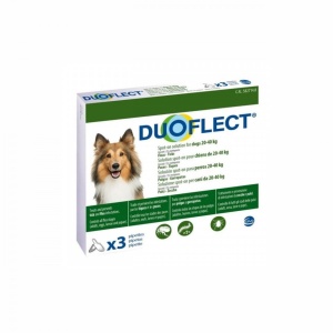 Soluție antiparazitară spot-on pentru caini Duoflect M 3 pipete/cutie