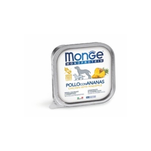 Monge hrană umedă monoproteică pentru câini adulți, pui și ananas pate 150 g – 4366 x 24 buc