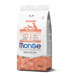 Monge hrană uscată pentru căței Puppy&Junior, somon și orez 2,5 kg – 1204