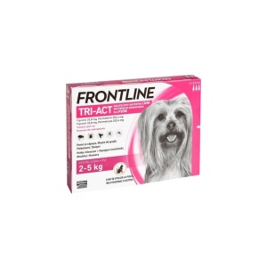 Soluție antiparazitară spot-on pentru caini FrontLine Tri-Act XS 3x4ml