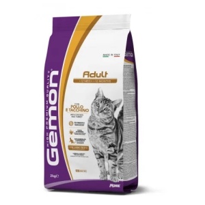 Gemon hrană uscată pentru pisici adulte, pui și curcan 2 kg – 7158