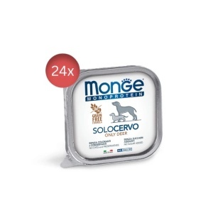 Monge hrană umedă monoproteică pentru câini, căprioară 100% pate 150 g – 4175 X 24 BUC
