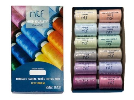 комплект конци NTF 120 -12х1000 м микс IX PASTEL