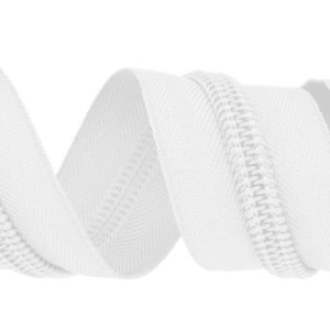 Спирална ципова лента T10 бяло 501 | 43 мм | 39 г/л.м. | Oeko-Tex®