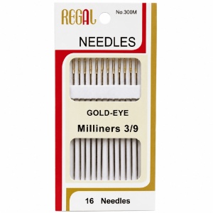 Ръчни игли REGAL Gold-Eye Milliners 3/9 – 12 бр.