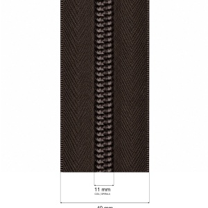 Спирална ципова лента T10 кафяво 141 | Oeko-Tex® | 39 г/л.м. - Img 4