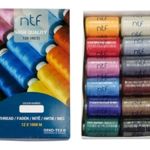 Комплект конци NTF 120 – 12 × 1000 м Микс 7 Summer | Полиестерни шевни конци
