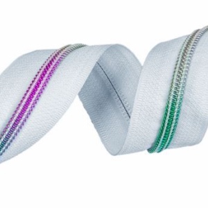 Спирална ципова лента T5 бяло Rainbow | Oeko-Tex® | 16,5 г/л.м.