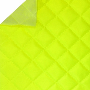 Капитониран плат 420D PU 2x2 каро (1005) неонов жълт