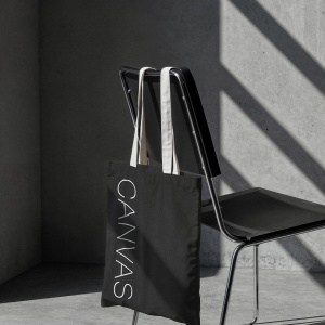 памучен плат canvas черно 580 - Img 2