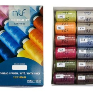 Комплект конци NTF 120 – 12 × 1000 м Микс 4 Autumn | Полиестерни шевни конци