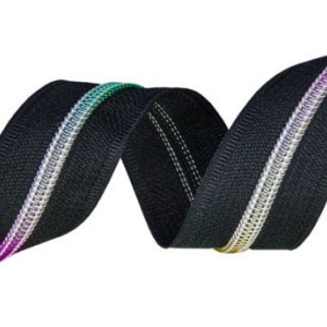 Спирална ципова лента T5 черно Rainbow | Oeko-Tex® | 16,5 г/л.м.