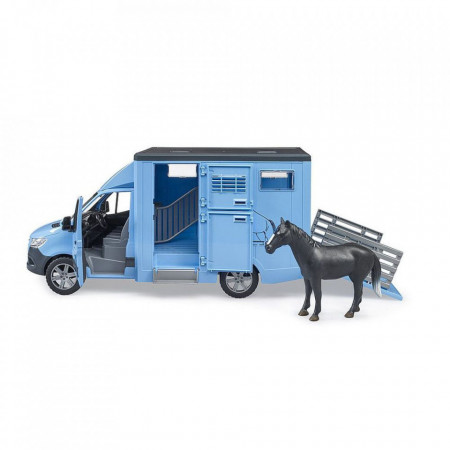 Bruder - Transportor De Animale Mercedes Benz Cu Un Cal - Img 2