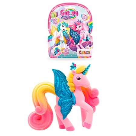 Craze - Galupy figurina Unicorn curcubeu cu aripi sclipitoare si coroana decorata cu un cristal Swarovski - Img 2