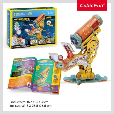 Cubic Fun - Joc Educativ STEM National Geographic puzzle 3D Microscop - Img 2