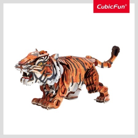 Cubic Fun - National Geographic Animale Salbatice Puzzle 3D Tigru Siberian 87 piese - Img 4