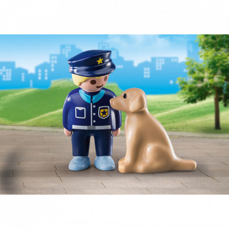 Playmobil - 1.2.3 Politist Cu Catel - Img 2