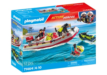 Playmobil-BARCA DE SALVARE CU SCUTER ACVATIC - Img 2