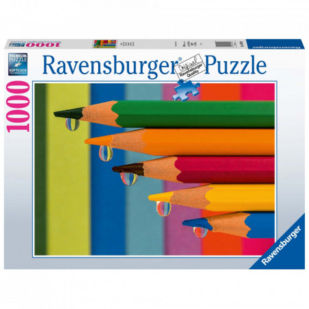 Puzzle Creioane Colorate, 1000 Piese - Img 2