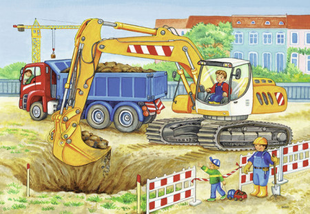 Puzzle Santier Constructii Si Ferma, 2X12 Piese - Img 3
