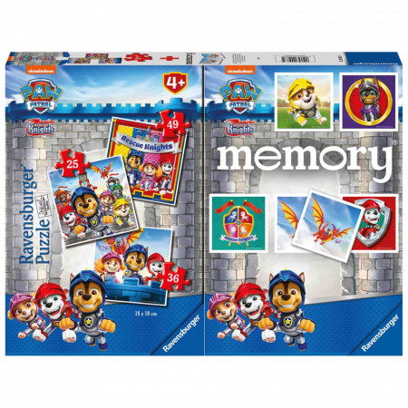 Puzzle si Joc Memory Patrula Catelusilor, 25/36/49 Piese - Img 2