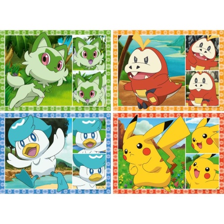 Ravensburger - Puzzle interactiv cu buton sonor pentru testarea rapiditatii Pokemon 4x35 piese - Img 3