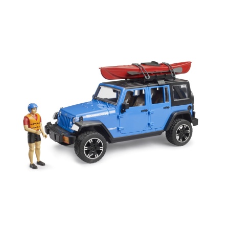 Bruder Jeep Wrangler Rubicon Unlimited cu caiac si figurina - Img 3
