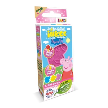 Craze - Bombe de baie Inkee 3 buc asortate in forma de Peppa Pig - Img 4