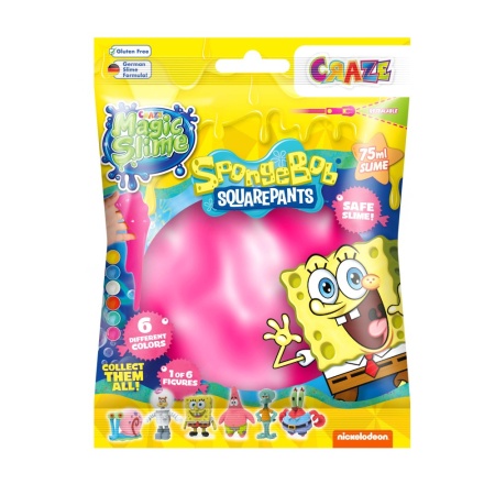 Craze - Slime magic diverse culori in punguta 75ml cu surpriza figurina SpongeBob - Img 3